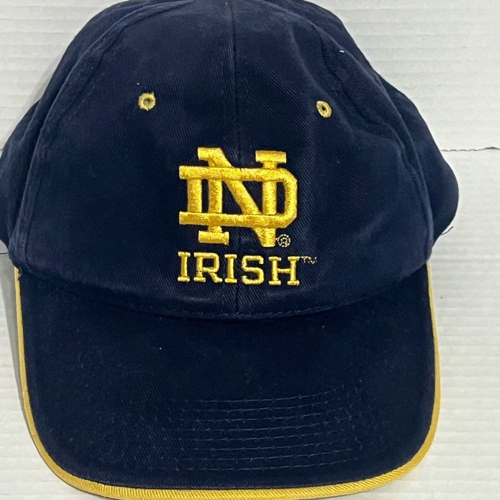 Notre Dame Hat Cap Mens Blue Strapback NCAA Adjustable Retro Fighting Irish